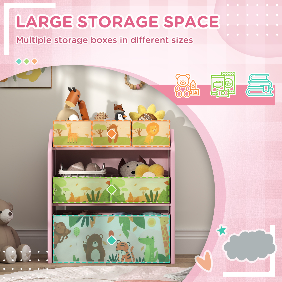 cortex-london-windsor-pink-kids-toy-storage-unit-six-boxes