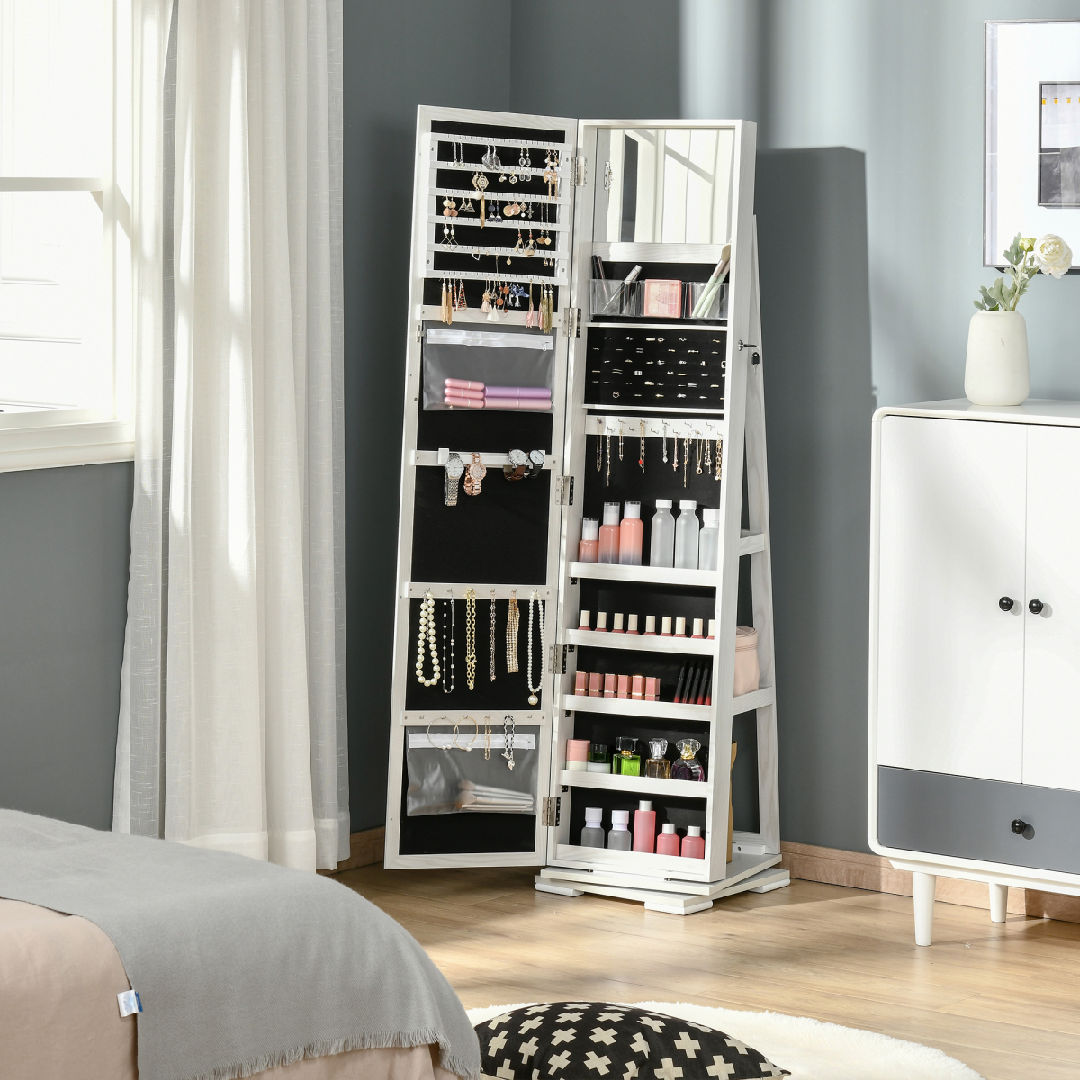 cortex-london-windsor-360-swivel-lockable-full-length-jewellery-mirror-cabinet