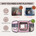 Fabric Pet Puppy Dog Cat Rabbit Pig Guinea Playpen Play Pen Run S M L 3 Colour