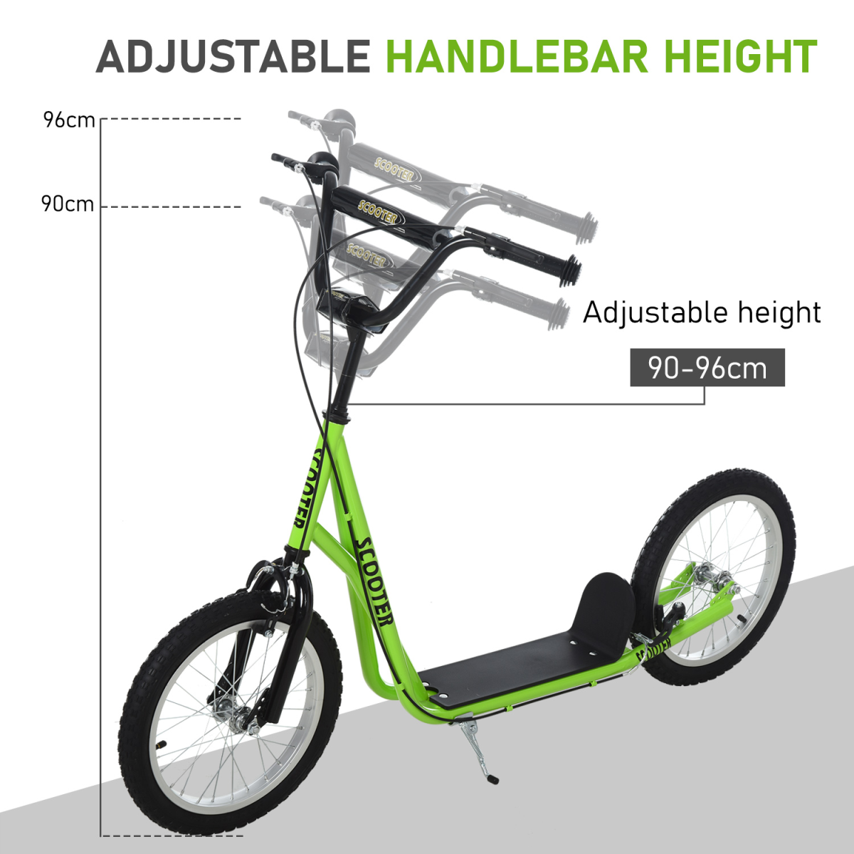 cortex-london-windsor-kids-kick-scooter-adjustable-handlebar-inflatable-wheels