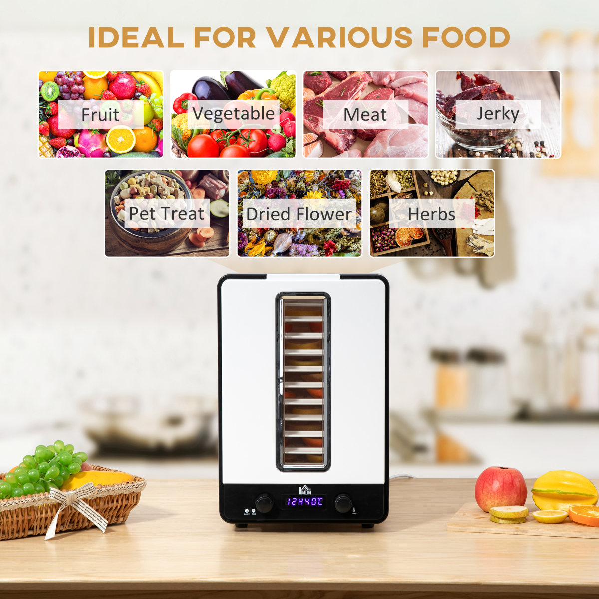 cortex-london-windsor-11-tier-food-dehydrator-550w-white