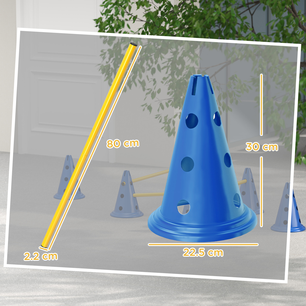 cortex-london-windsor-dog-agility-training-set-six-cones-blue-yellow