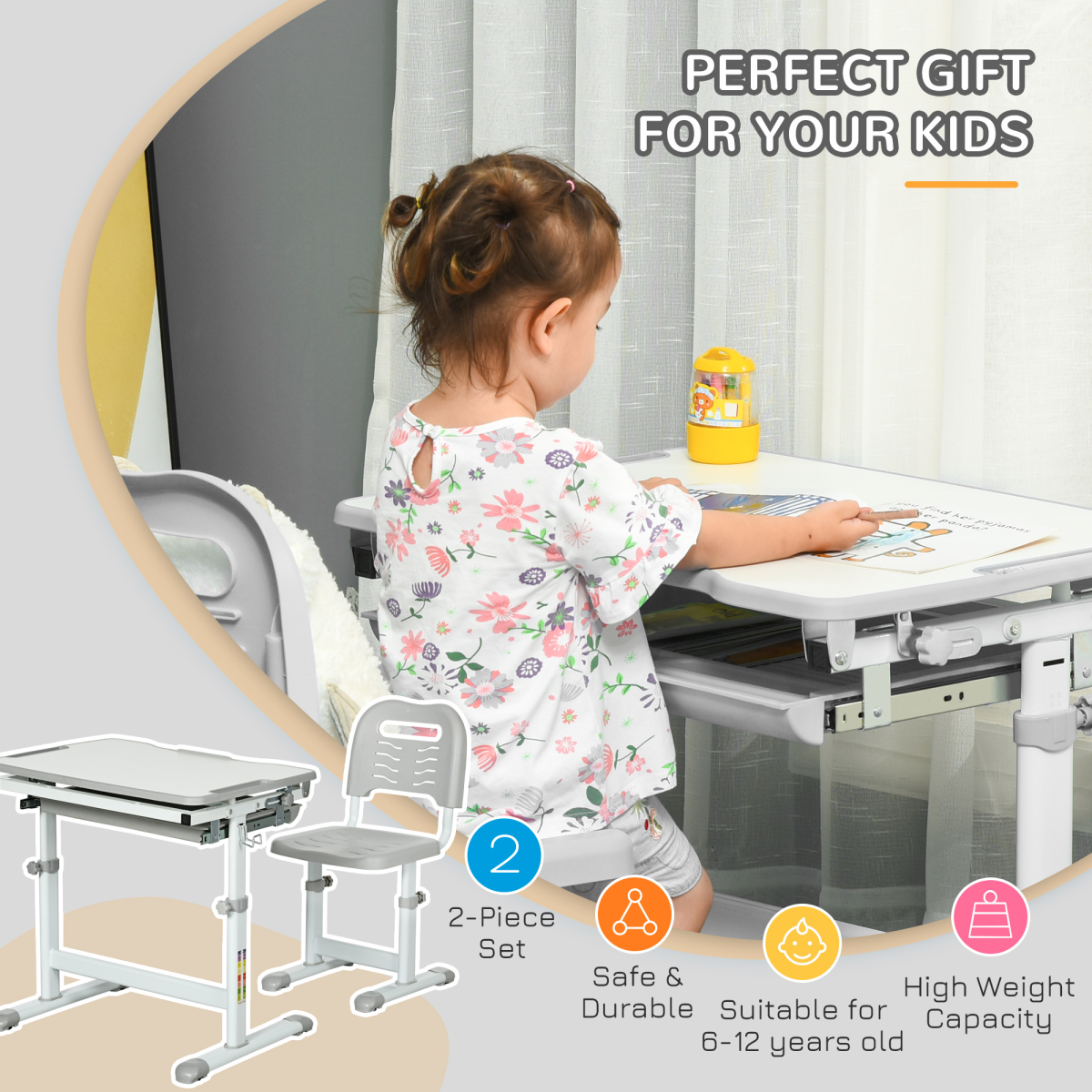 cortex-london-windsor-adjustable-kids-desk-and-chair-set-with-drawer-pen-slots-hook