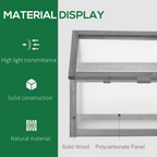 Wooden Cold Frame Greenhouse PC 90 x 52 x 50cm, Grey House,