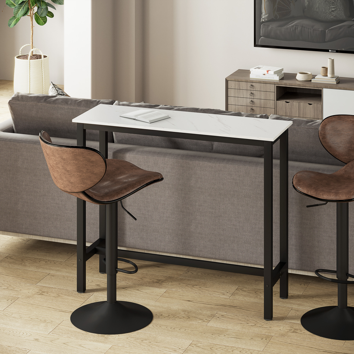 cortex-london-windsor-marble-grain-bar-table-white-black