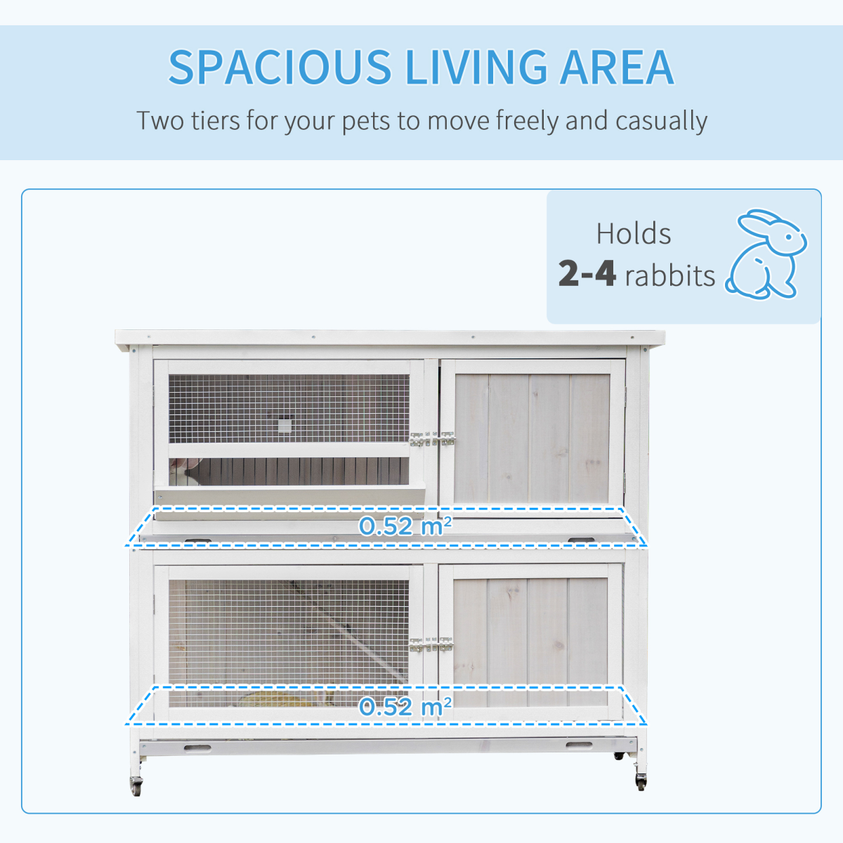 cortex-london-windsor-two-tier-wooden-rabbit-hutch-with-wheels-grey-pawhut