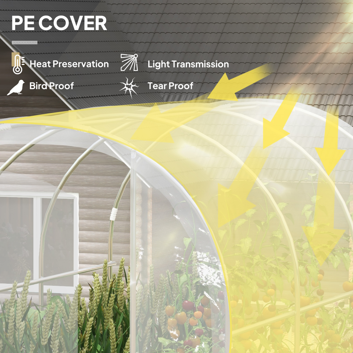 cortex-london-york-3-2-2m-polytunnel-greenhouse-clear-polyethylene-galvanised-steel-frame