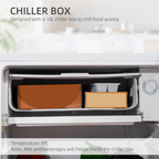 91L Freestanding Under Counter Fridge with Chiller Box Reversible Door White