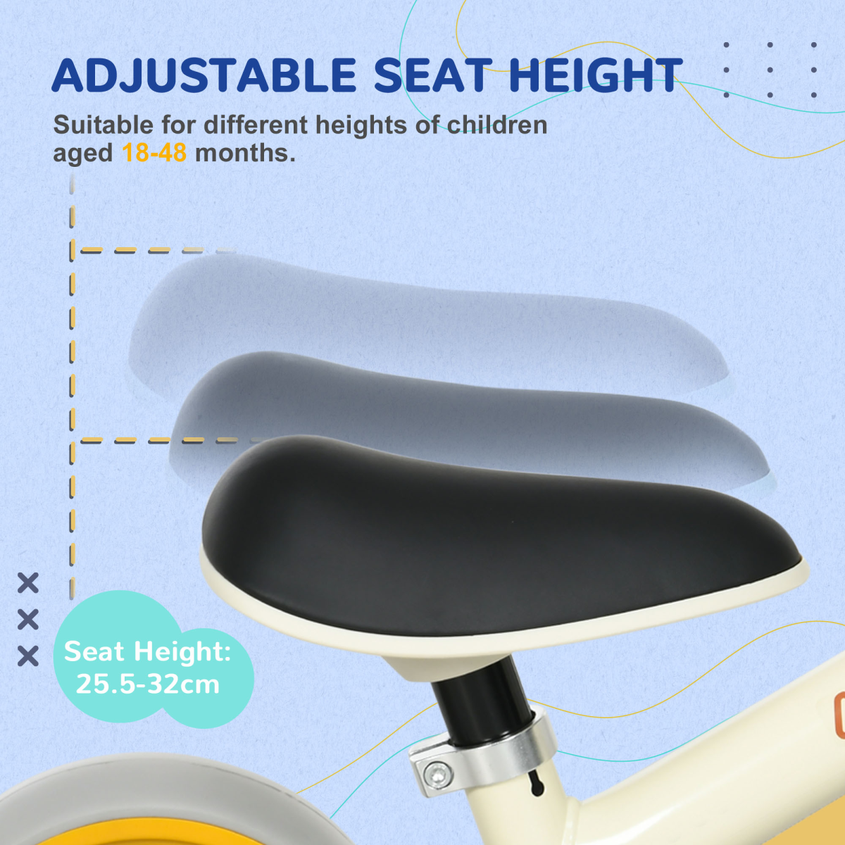 cortex-london-york-orange-baby-balance-bike-adjustable-seat-puncture-free-eva-wheels