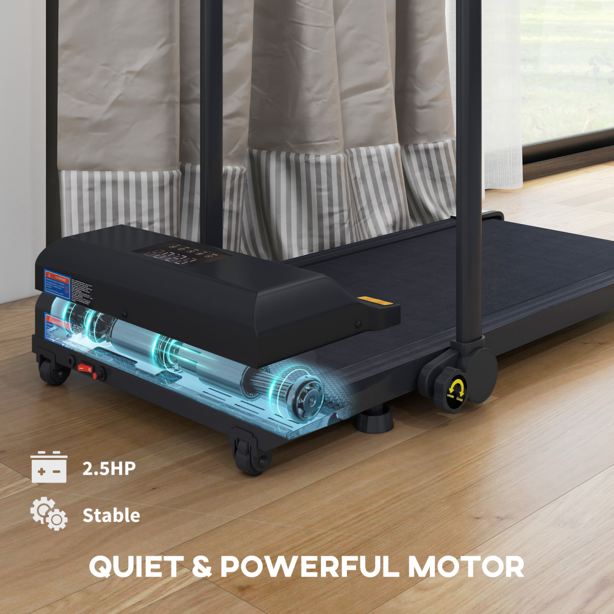 cortex-london-windsor-folding-treadmill-walking-pad-two-point-five-hp-black