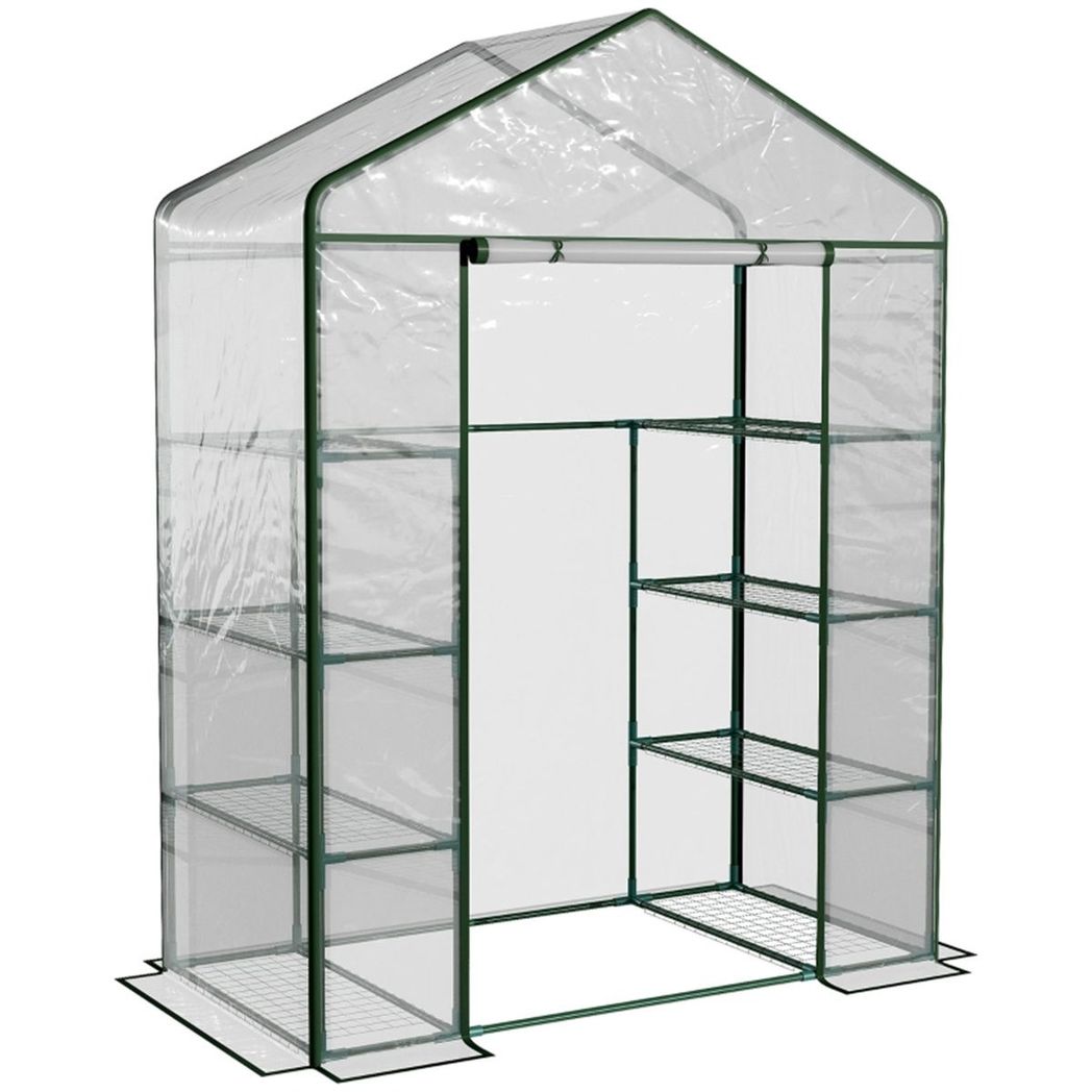 cortex-london-kew-walk-in-greenhouse-deep-green-transparent-pvc-cover-four-shelves