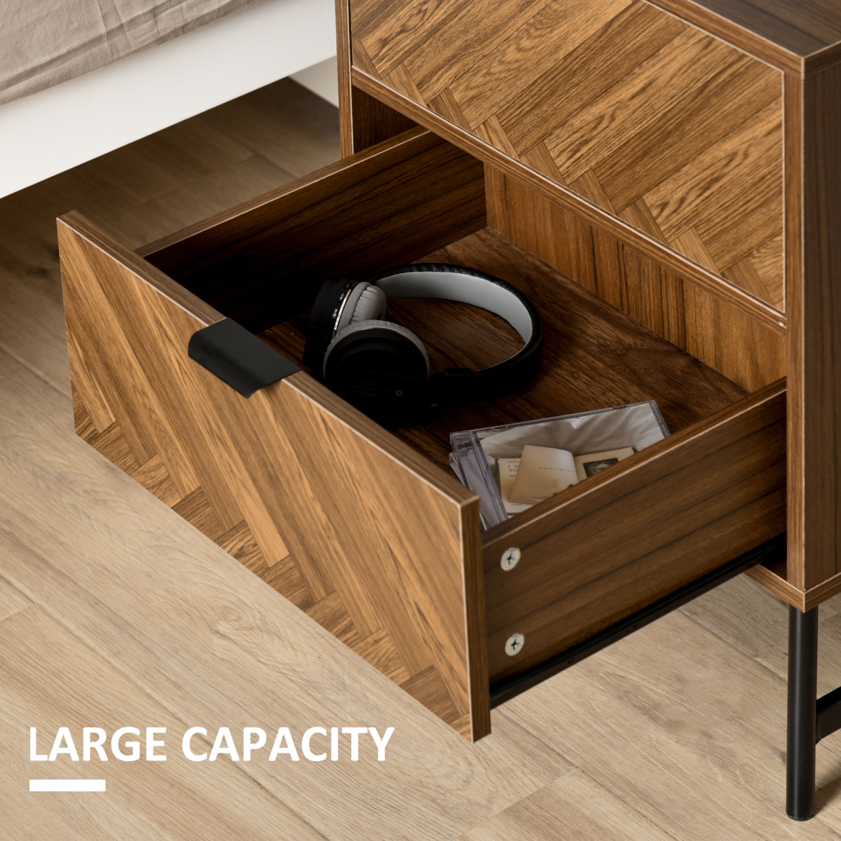 cortex-london-windsor-walnut-herringbone-two-drawer-side-cabinet