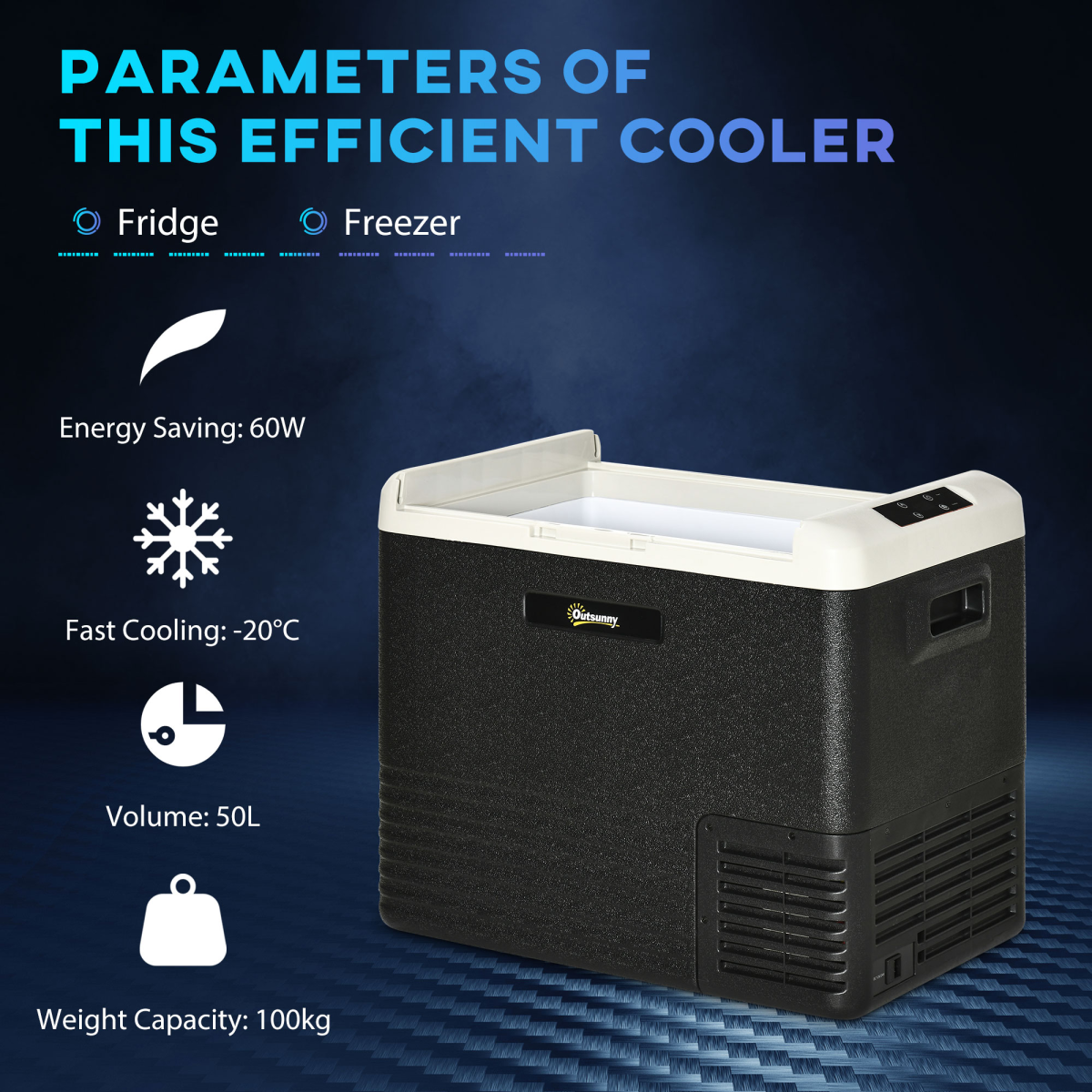 cortex-london-york-50l-12v-car-refrigerator-portable-freezer