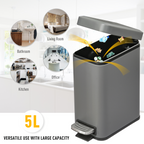 cortex-london-york-5l-steel-step-trash-can-quiet-close-lid-grey