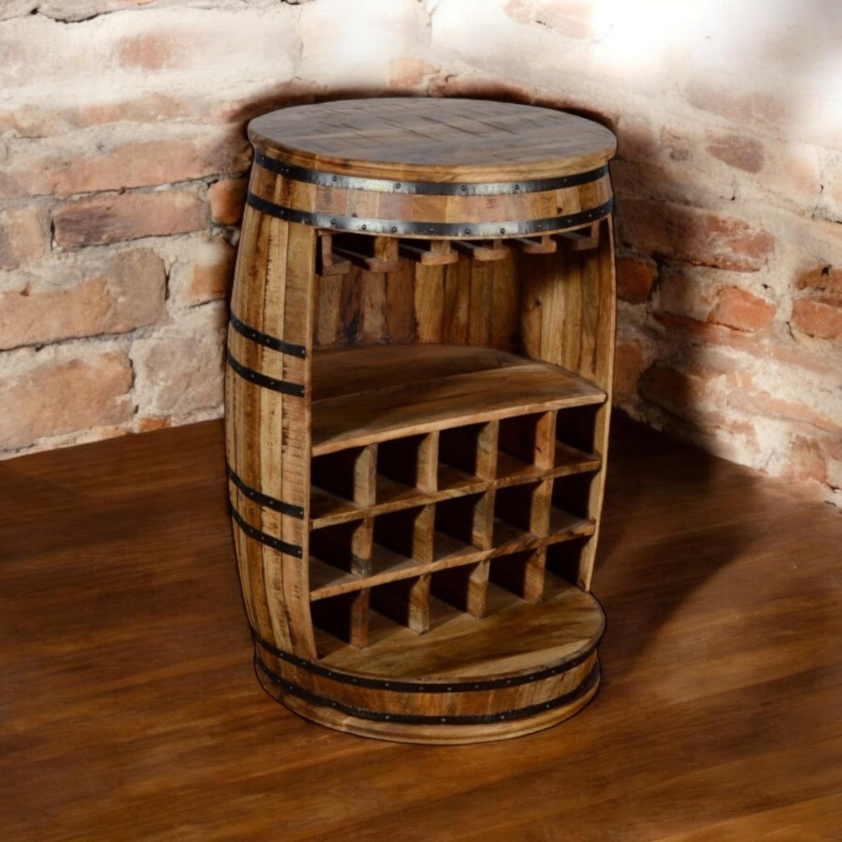 cortex-london-windsor-barrel-wine-rack-15-bottle-dark-brown-solid-acacia-wood