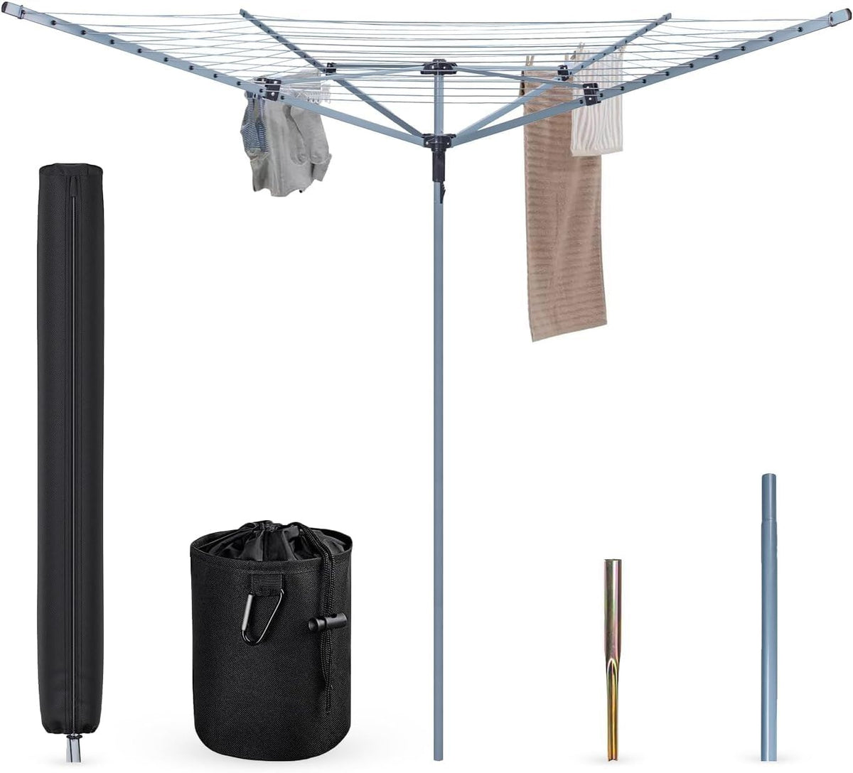 cortex-london-windsor-60m-rotary-washing-line-airer-metal-spike-cover