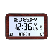 Backlit Easy to Read Full Disclosure Clock Wood