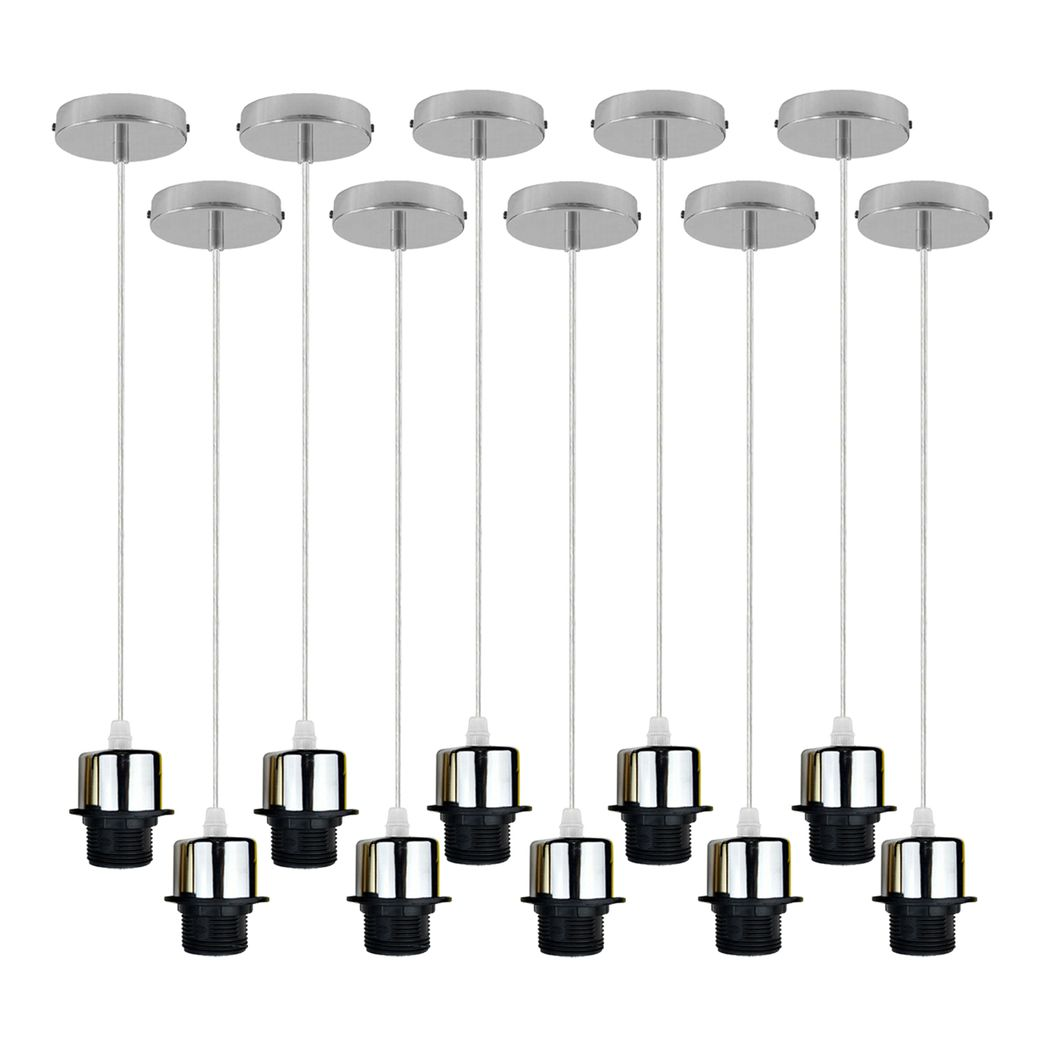 cortex-london-windsor-industrial-chrome-e27-pendant-light-holder-pack-of-10