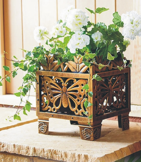 cortex-london-windsor-bronze-butterfly-design-planter-rack