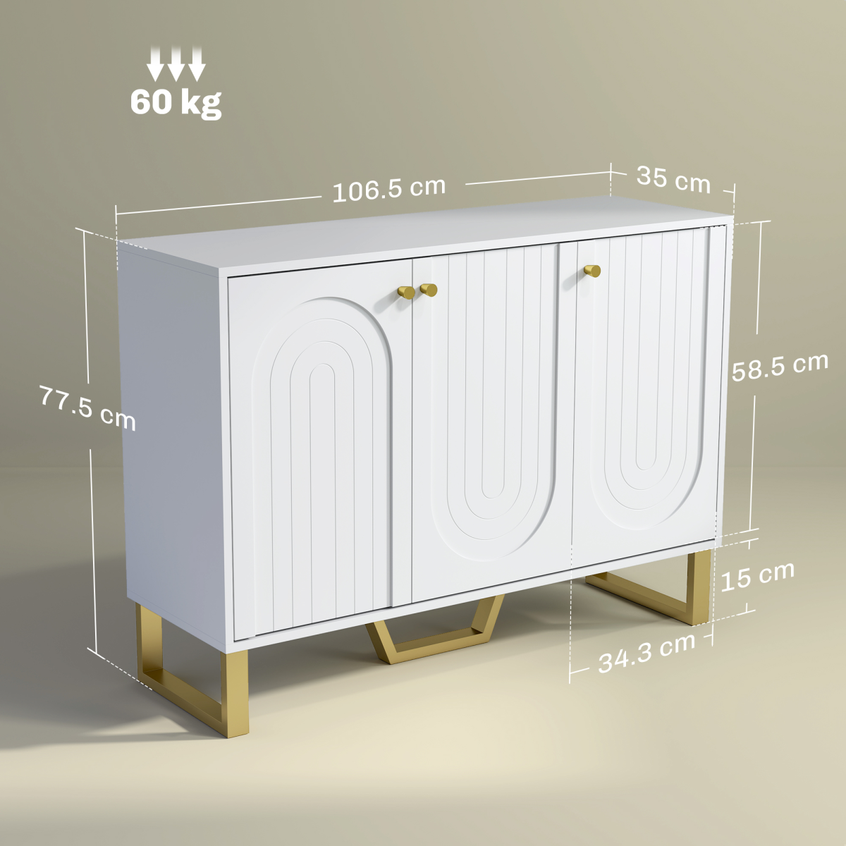 cortex-london-windsor-arch-white-sideboard-adjustable-shelves-doors
