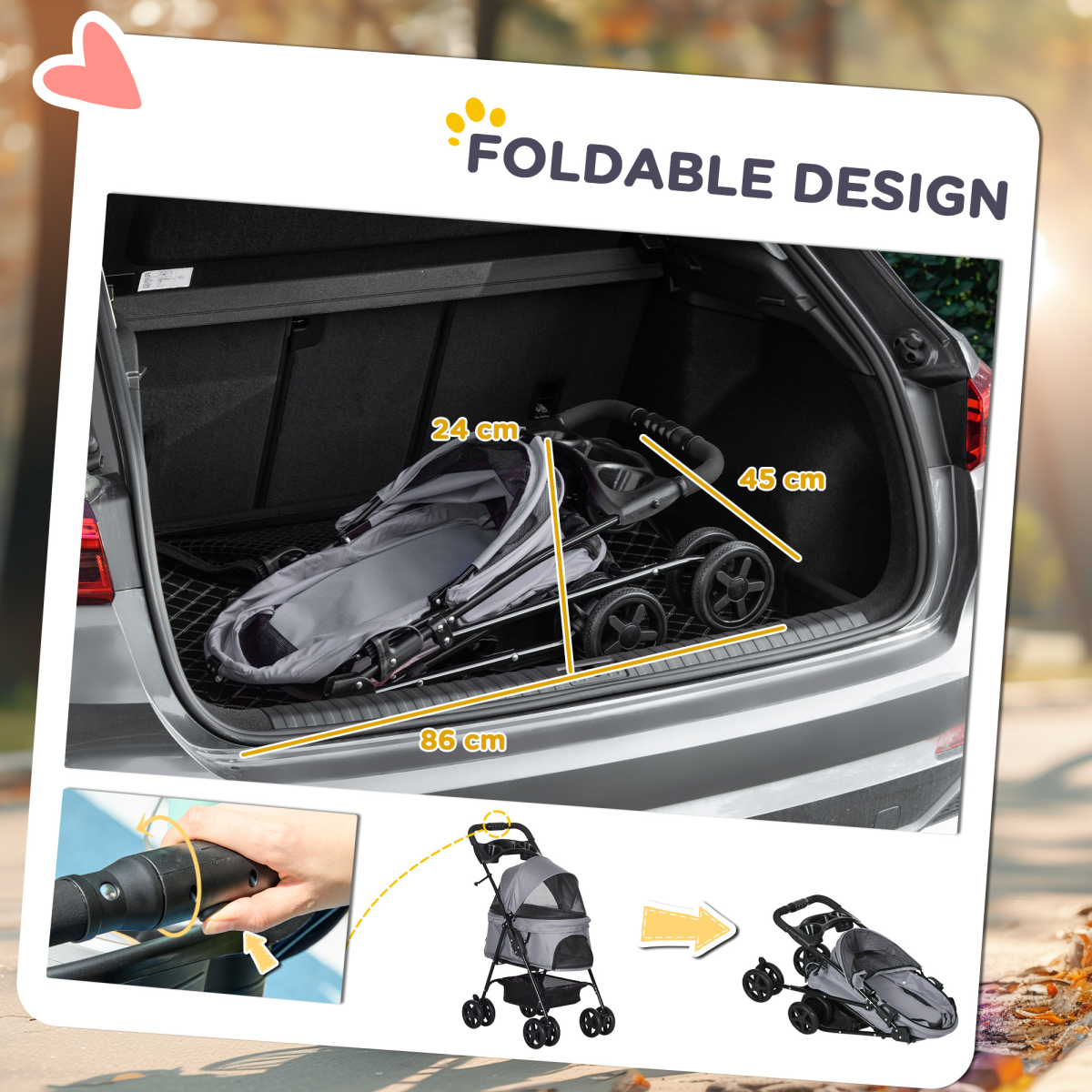 cortex-london-windsor-no-zip-foldable-pet-travel-stroller