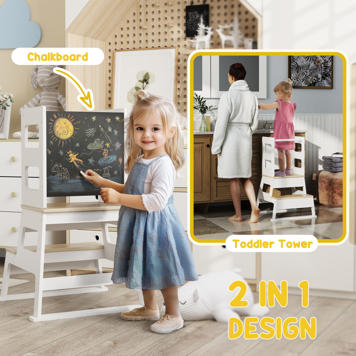 cortex-london-windsor-2-in-1-toddler-tower-with-chalkboard-white-natural-wood