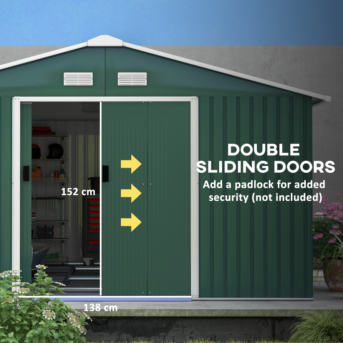 cortex-london-york-13ft-x-11ft-green-metal-storage-shed