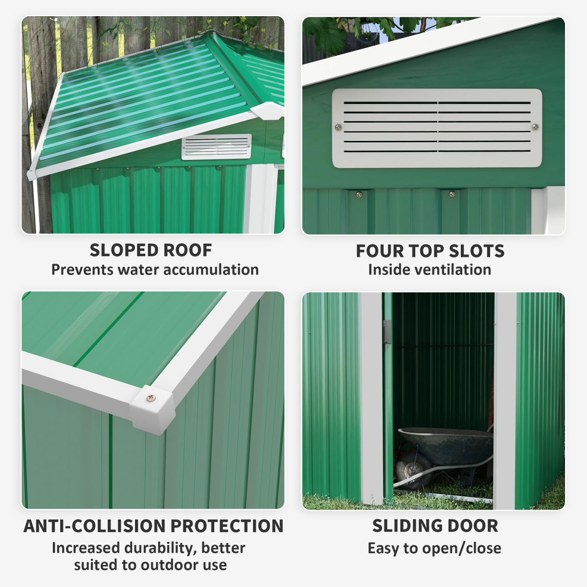 cortex-london-windsor-metal-garden-storage-shed-sliding-door-green-white