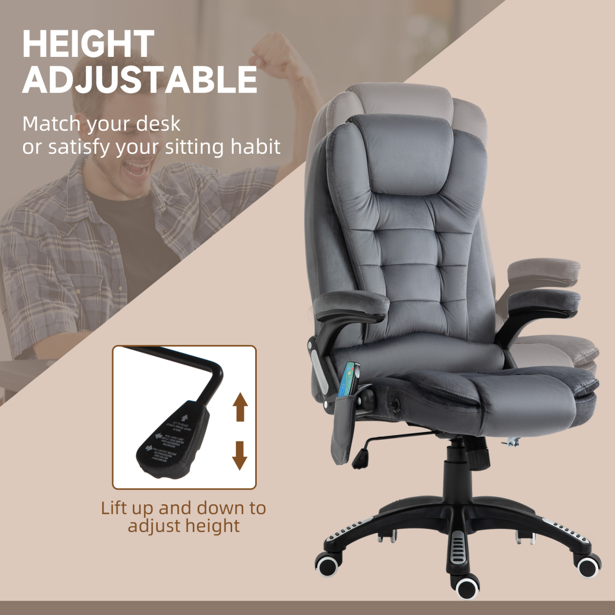 cortex-london-windsor-executive-heated-massage-reclining-chair-grey