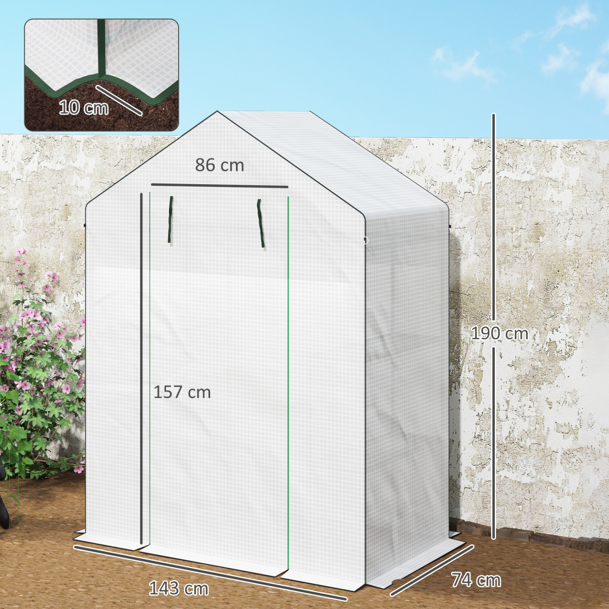 cortex-london-kew-garden-walk-in-greenhouse-with-four-shelves-white
