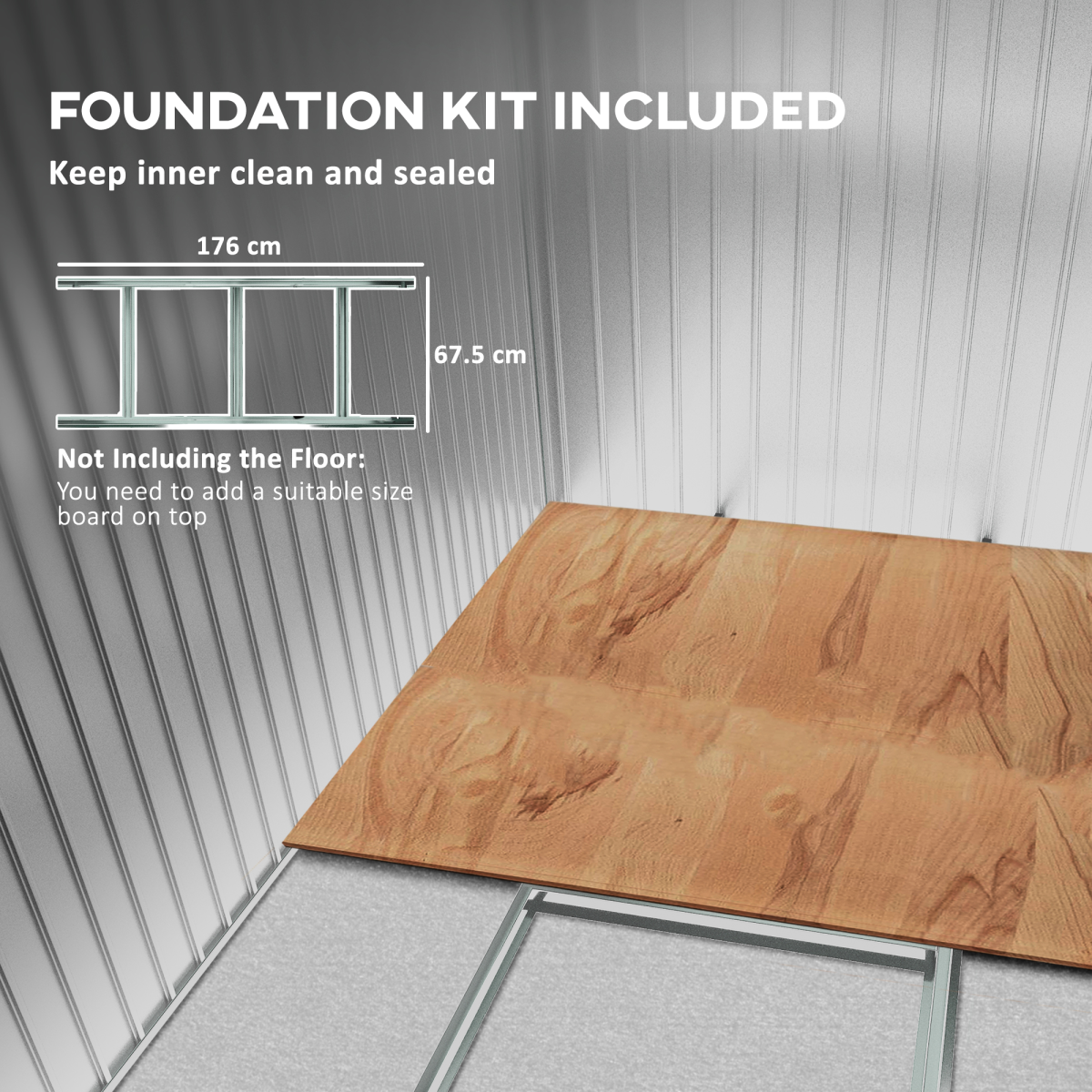 cortex-london-windsor-lockable-metal-garden-shed-foundation-charcoal-grey