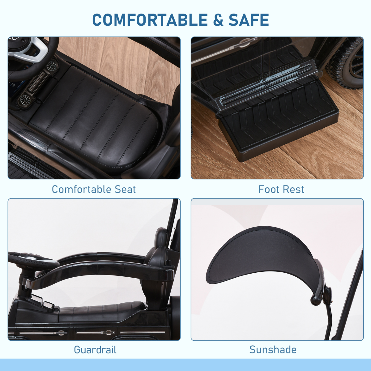 cortex-london-mercdedes-benz-g350-black-ride-on-sliding-car-floor-slider-stroller-kids-vehicle