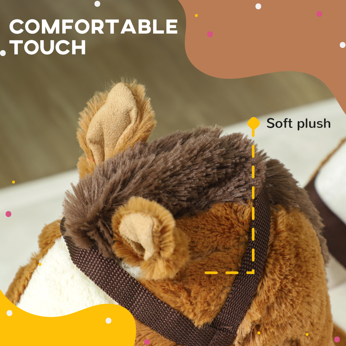 cortex-london-windsor-kids-rocking-horse-with-sound-safety-belt-brown