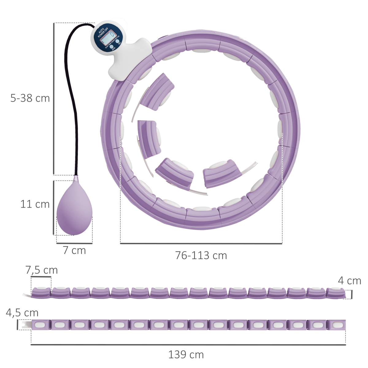 cortex-london-windsor-purple-weighted-hula-hoop-digital-counter-400g-gravity-ball
