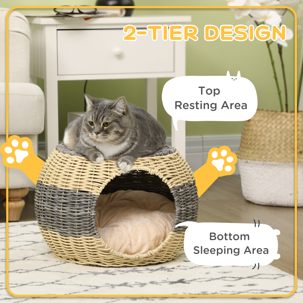 cortex-london-windsor-rattan-raised-cat-bed-soft-cushion-40-x-30cm