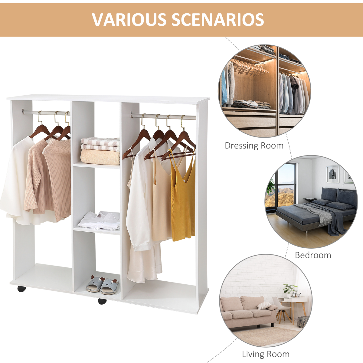 cortex-london-windsor-mobile-double-open-wardrobe-hanging-rails-white