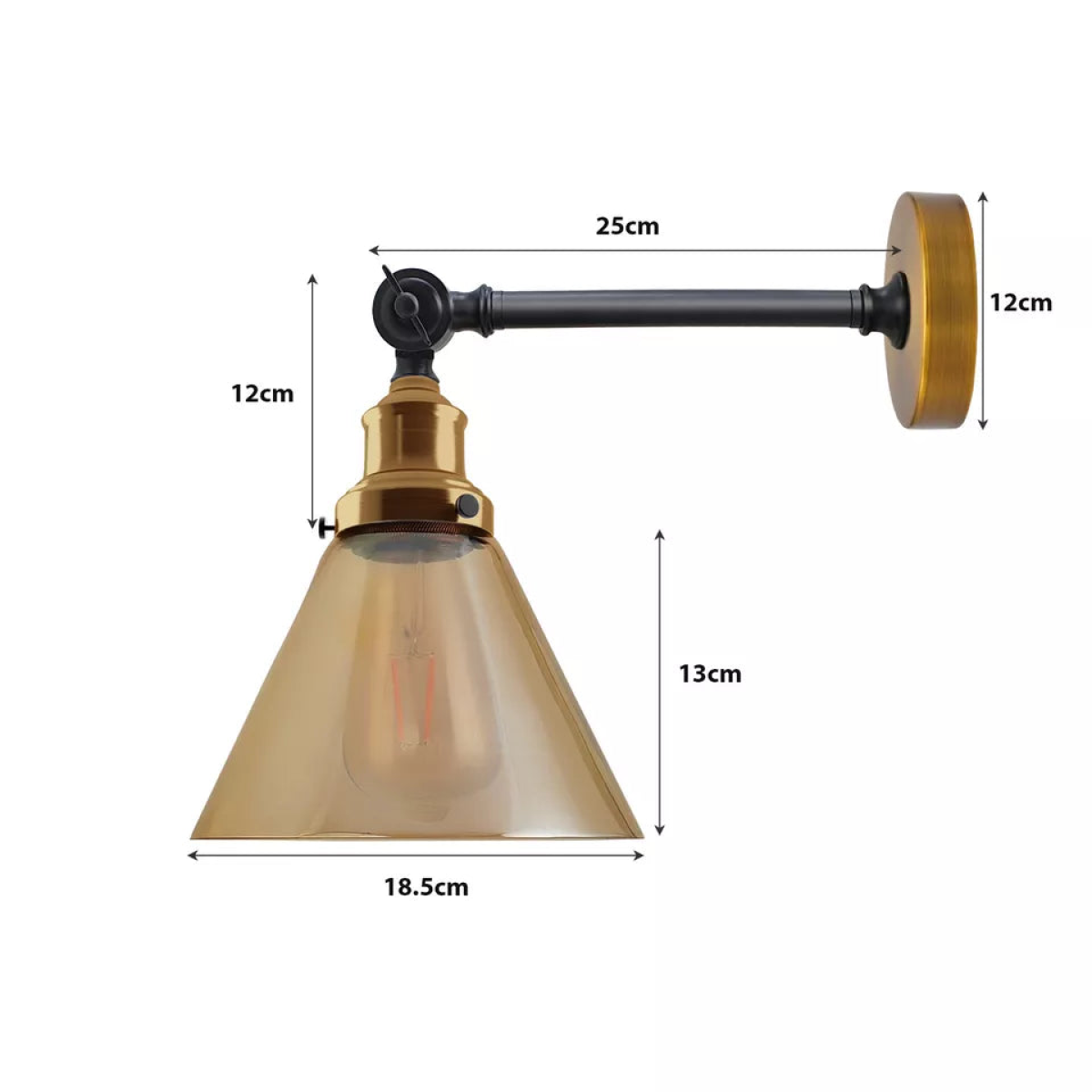 cortex-london-york-amber-glass-adjustable-wall-light