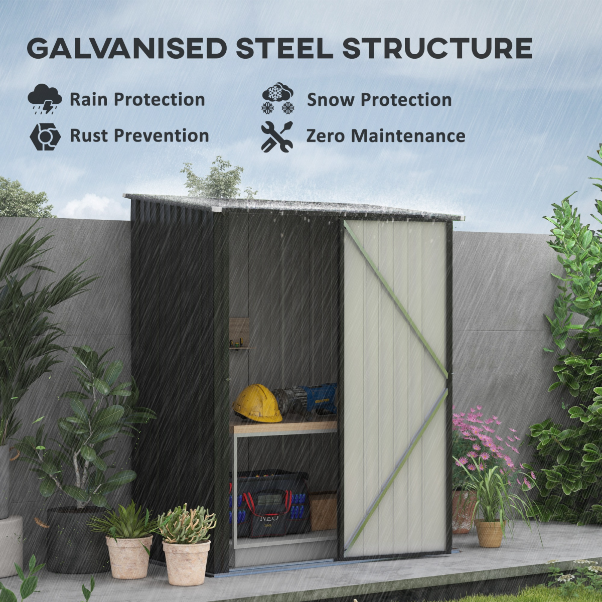 cortex-london-windsor-black-galvanized-steel-garden-storage-shed