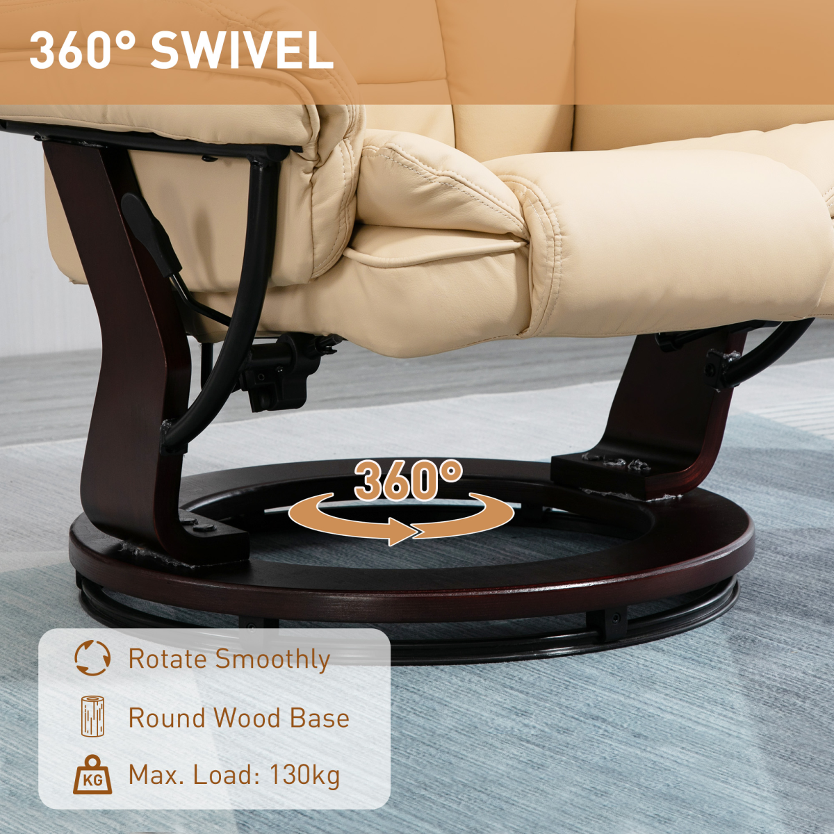 cortex-london-windsor-manual-swivel-recliner-footrest-set-beige-pu-leather