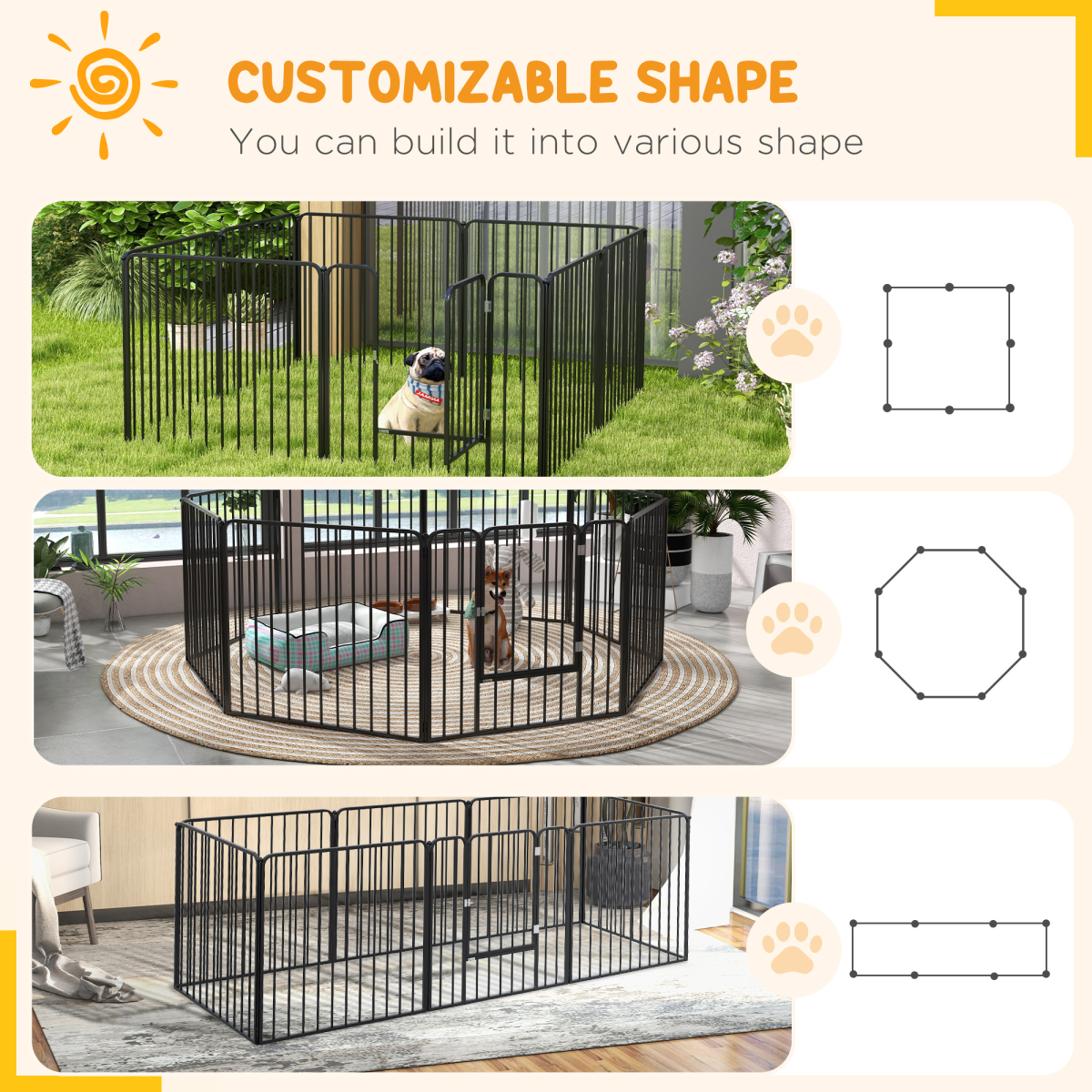 cortex-london-windsor-steel-dog-playpen-8-panel-80cm-black