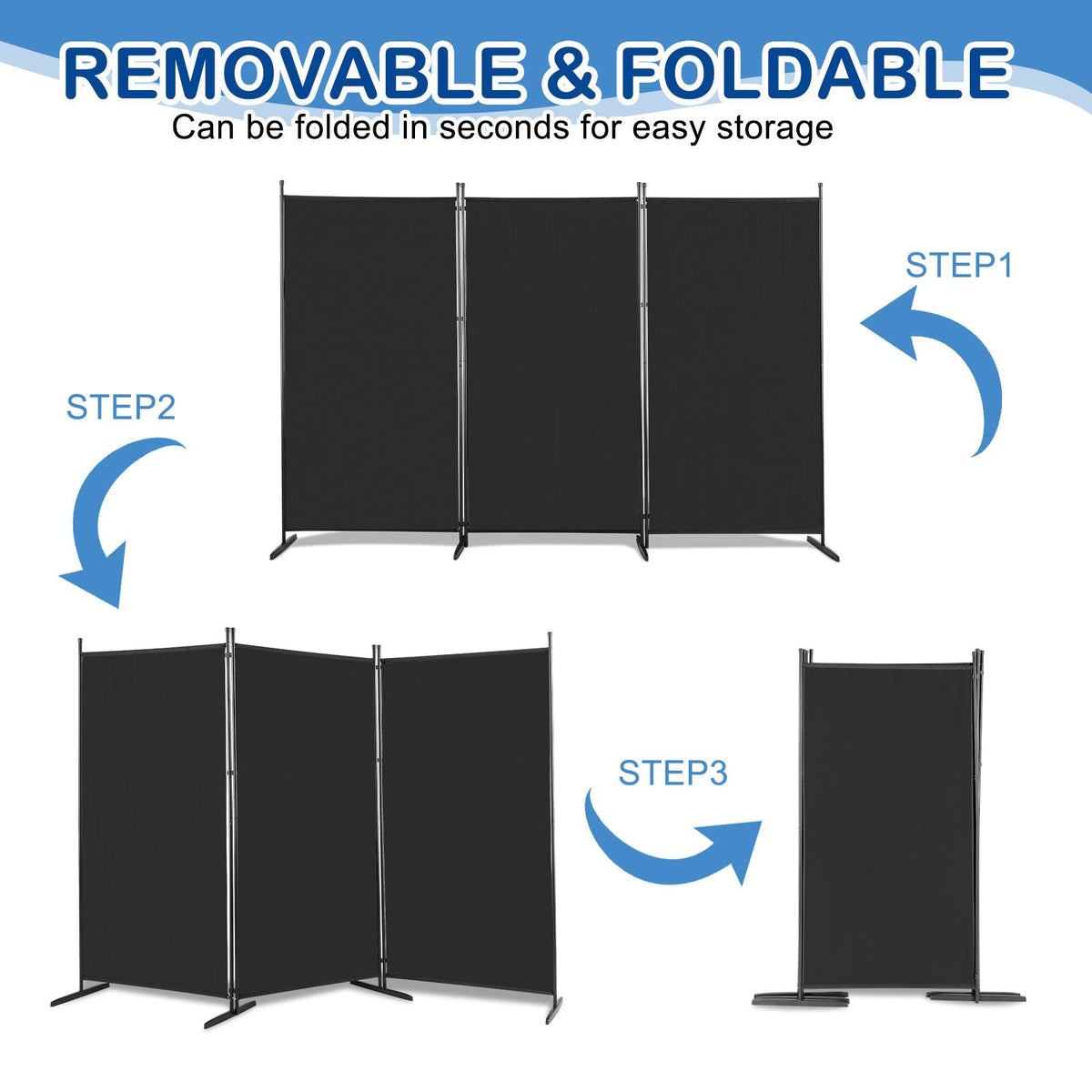 cortex-london-windsor-6ft-trifold-black-polyester-room-divider-screen