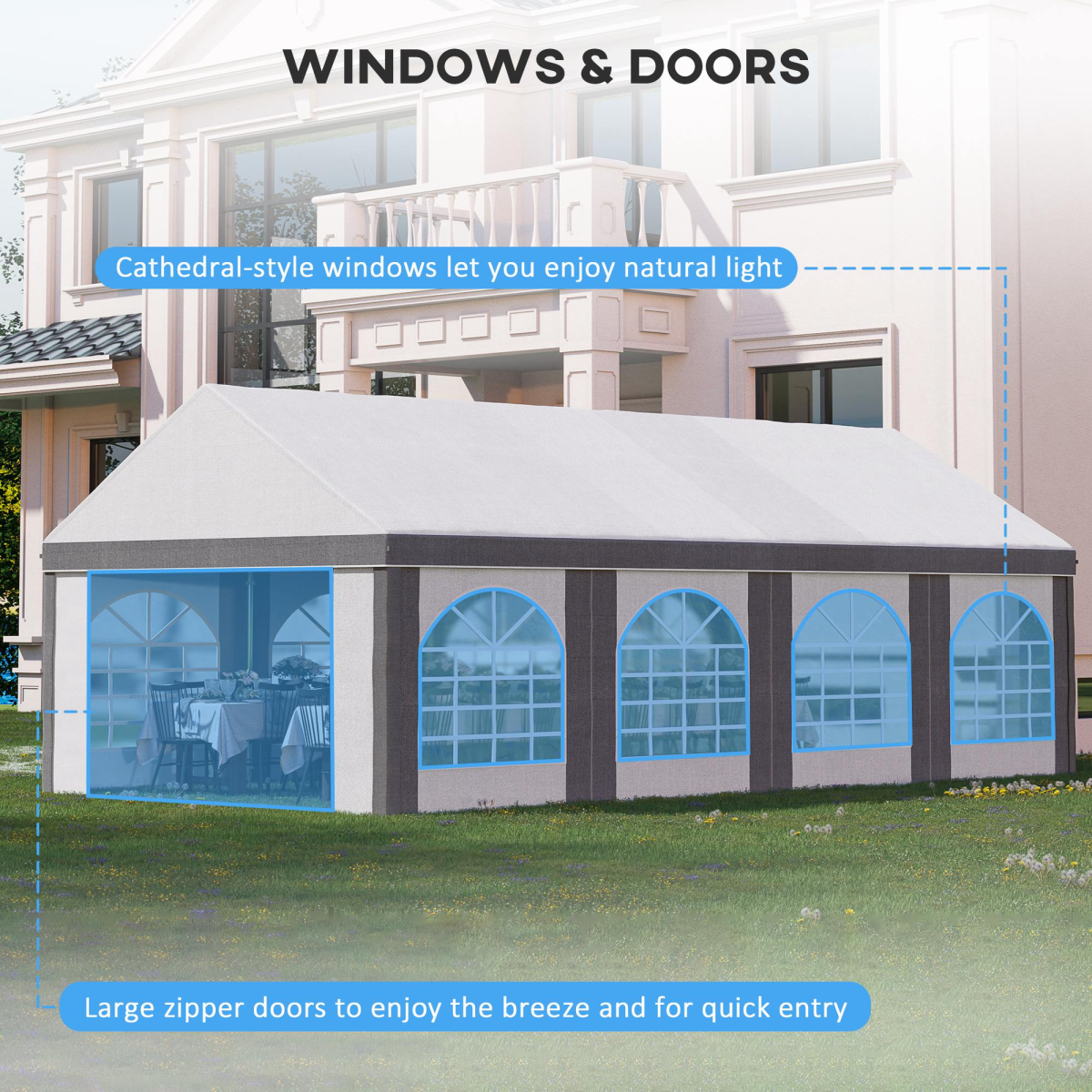 cortex-london-windsor-8-x-4m-party-tent-marquee-with-sides-eight-windows-double-doors