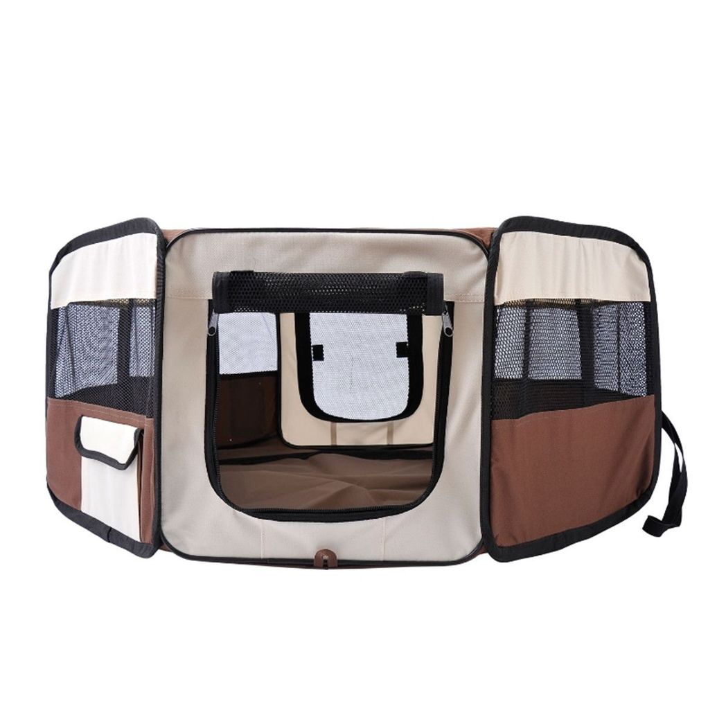 cortex-london-windsor-portable-pet-playpen-brown-cream