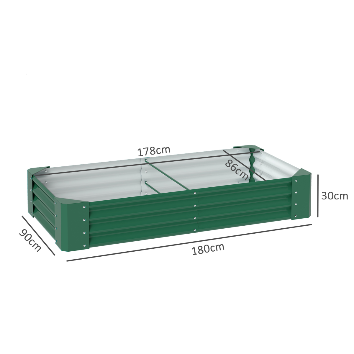 cortex-london-windsor-galvanised-steel-raised-garden-bed-green-180x90x30cm