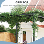 Outsunny 3x3 m Metal Pergola, 300Lx300Wx230H cm-Black