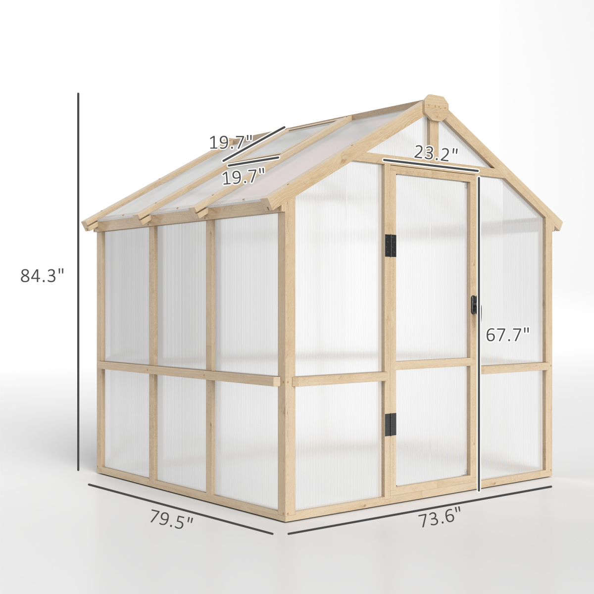 cortex-london-york-brown-fir-wood-polycarbonate-greenhouse-lockable-door
