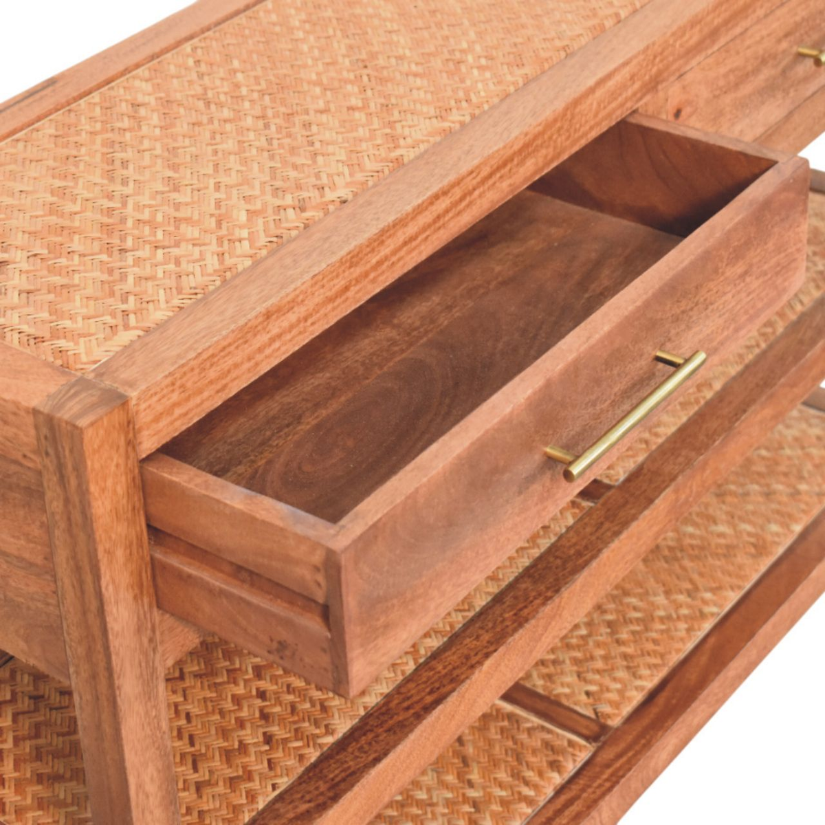 cortex-london-kensington-saffron-rattan-console-two-drawers-two-shelves-solid-mango-wood-honey-caramel