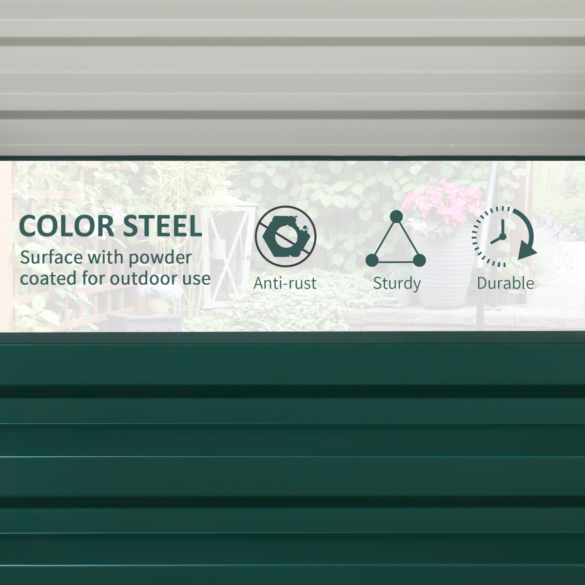 cortex-london-windsor-green-galvanised-steel-raised-garden-planter-set-of-two