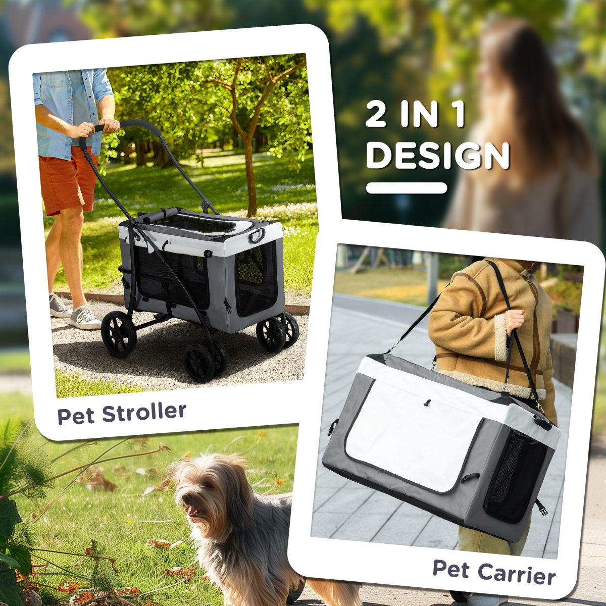 cortex-london-windsor-pawhut-foldable-pet-stroller-carrier-grey