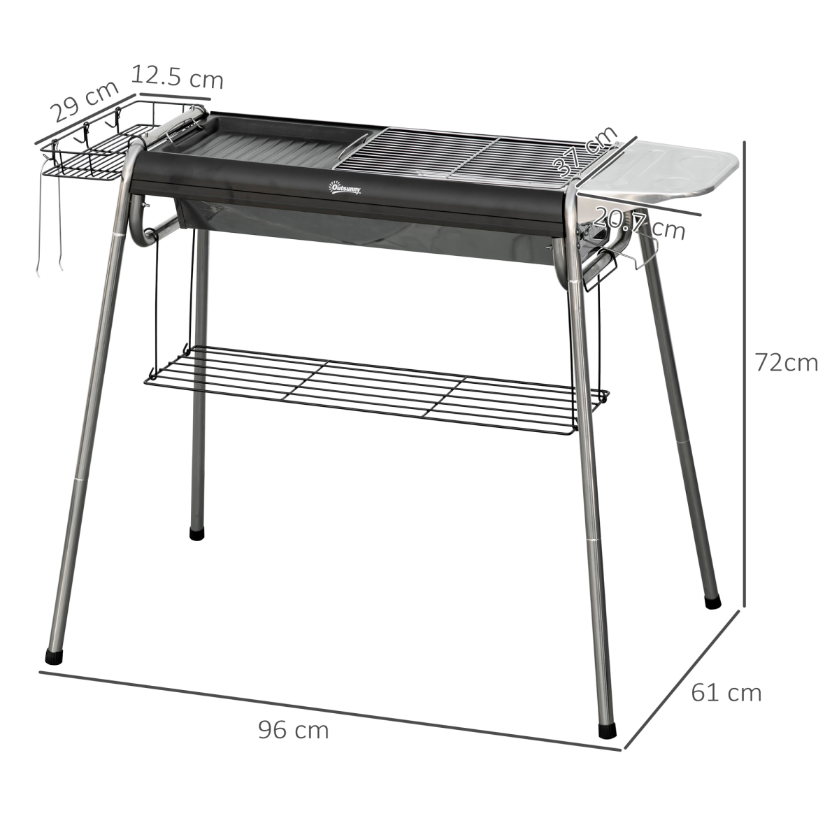 cortex-london-windsor-charcoal-bbq-grill-griddle-plate-black